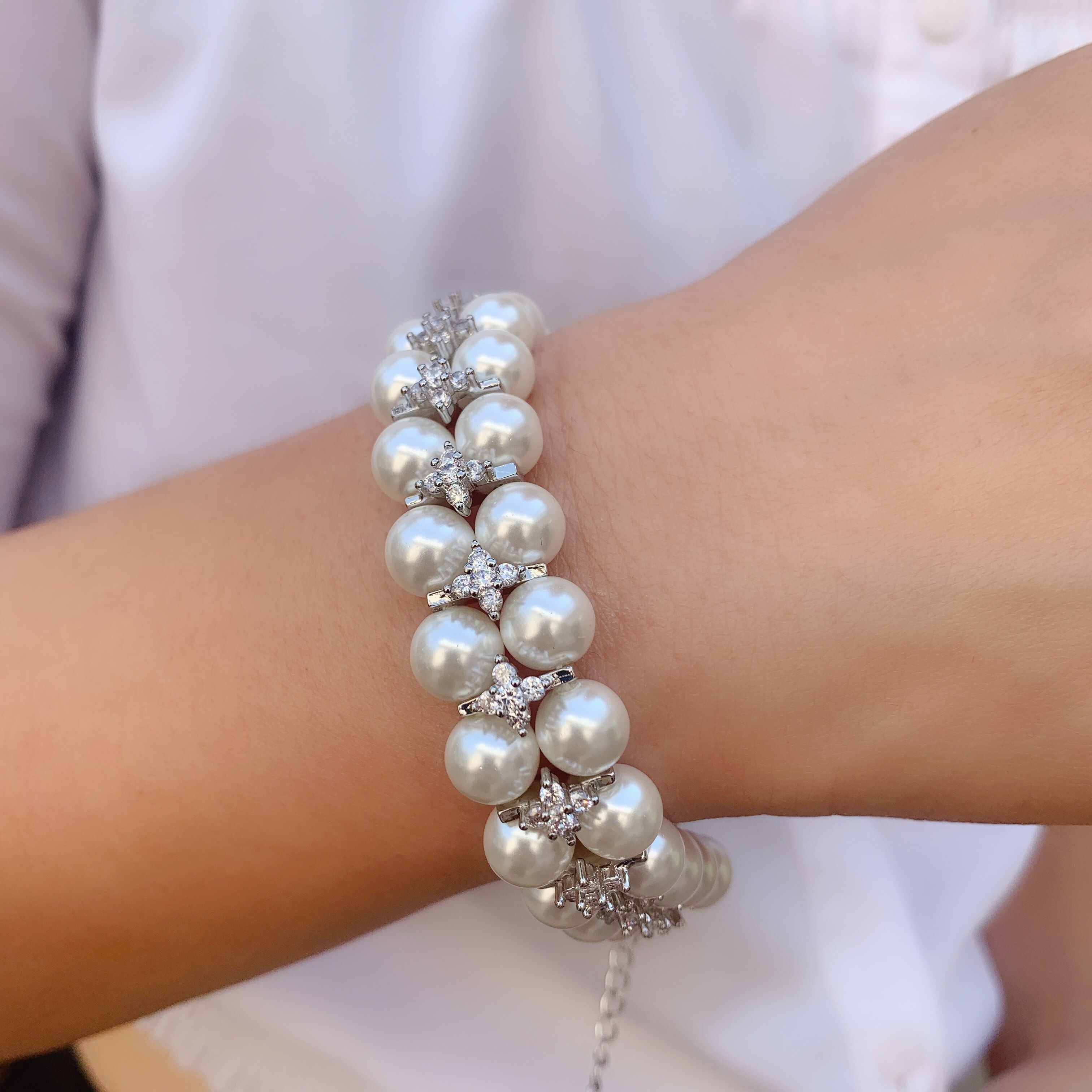 JaneKelly Neue 3 schicht Hochzeit Brida Schmuck setzt perle Drossel kubisch Zirkon Mikro Pflastern Einstellung Frauen Party Zubehör