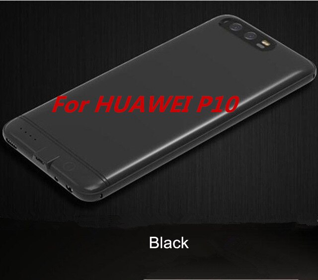 6000mAh Power Bank Cover For Huawei P9/P10 Portable Battery Charger For Huawei P9 Plus Backup Battery Case For Huawei P10 Plus: Black For P10