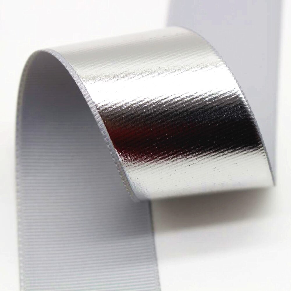 1-1/2 38mm zilveren lint 10 meter diy handgemaakte materiaal wikkel hoofdtooi grosgrain