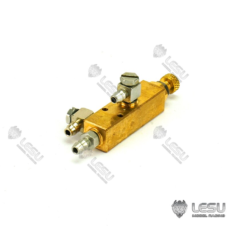 Válvula de descarga de Metal LESU para camión hidráulico 1/14 RC excavadora modelo TAMIYA DIY