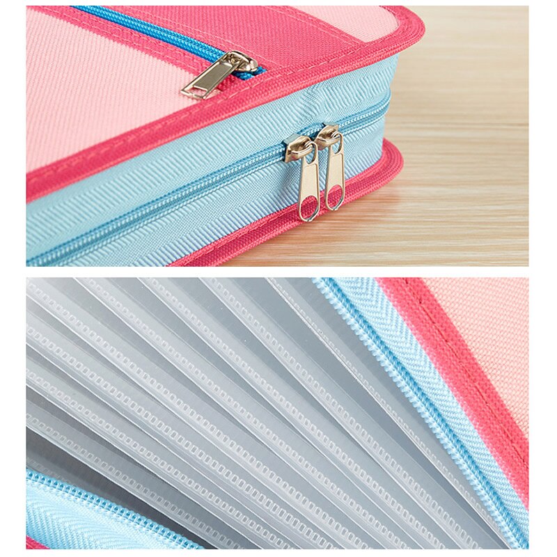 organ bag multi-layer folder Oxford cloth a4 portable zipper information briefcase paper bag