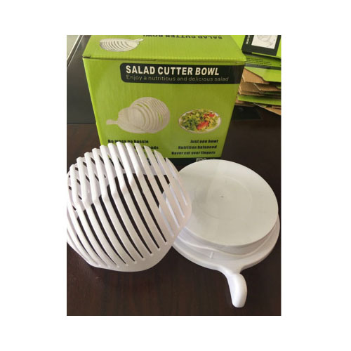 Ensaladera de frutas multifuncional PP, cuenco grueso y duradero con tapa, ensalada cortada, cuenco de corte de verduras y frutas, plato de fruta: GREEN