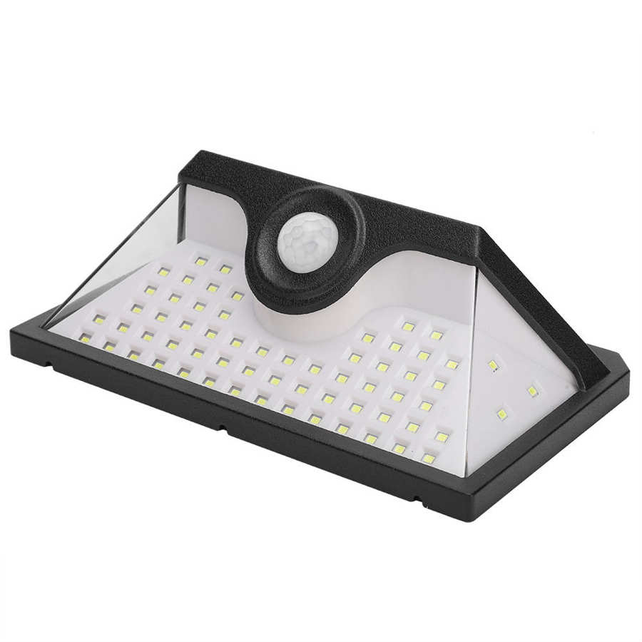 Applique murale solaire à capteur solaire à 66 led pour extérieur, cour, couloir, allée, jardin, capteur de sécurité mural