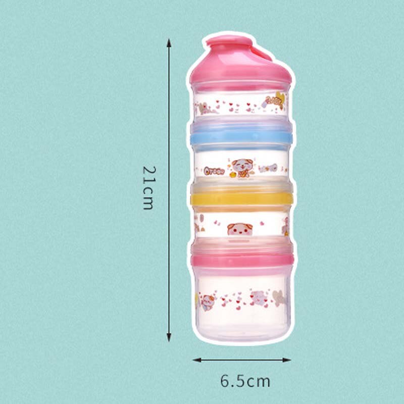 Baby Milk Powder Box Food Storage Snack Box 4 Layers Portable Infant Milk Powder Container
