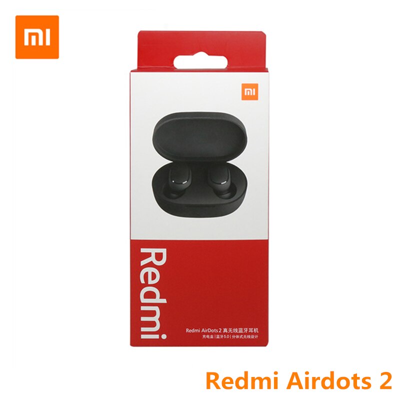 Xiaomi-auriculares Redmi Airdots 2 TWS con Bluetooth 5,0, auriculares estéreo de graves con micrófono, auriculares manos libres con reducción de ruido y Control IA: Redmi Airdots  2