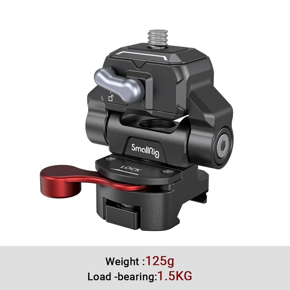 SmallRig -in HawkLock Mini Quick Release 1/4”-20 Ball Head compatible with monitors/LED lights 3600: 4