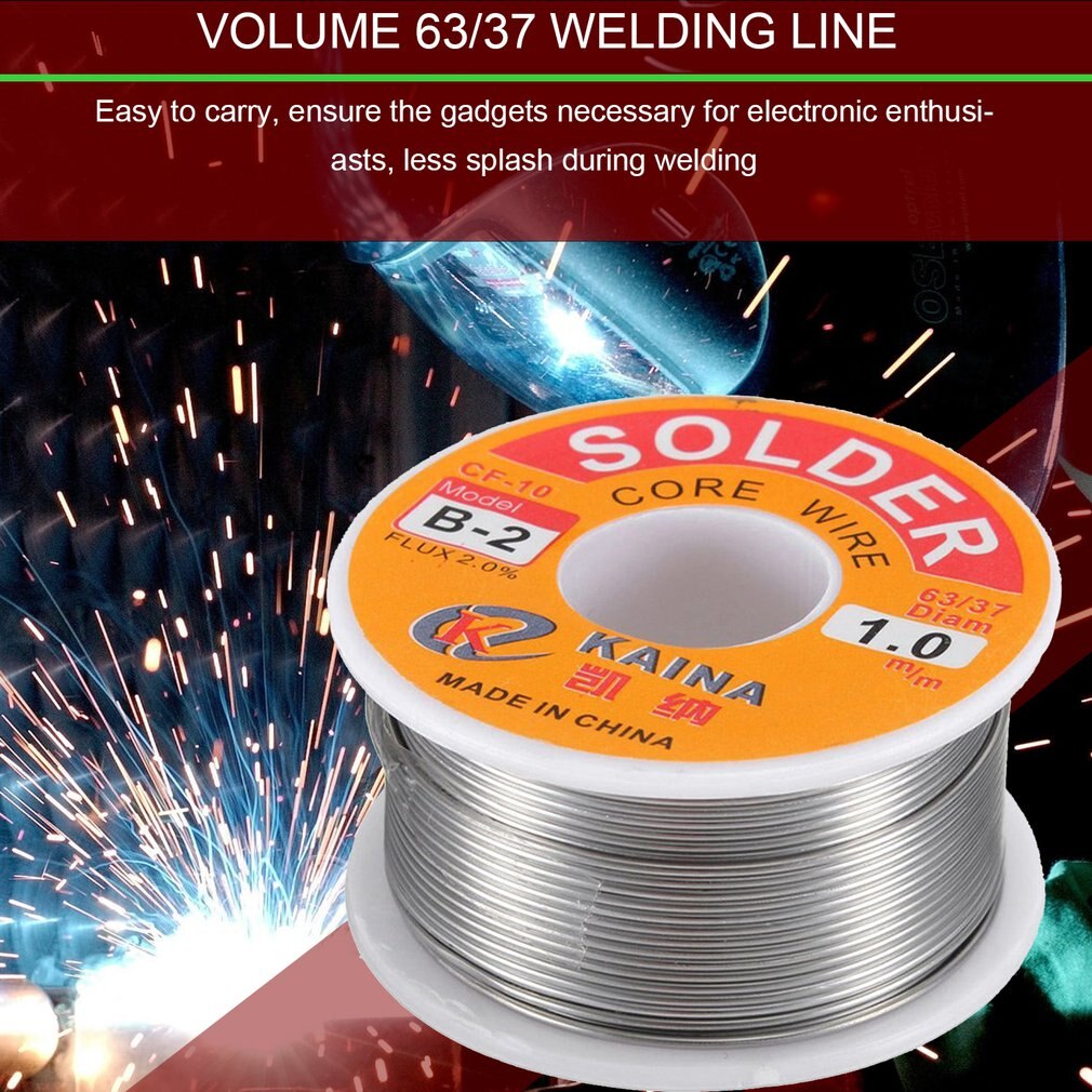63/37 1mm étain plomb ligne colophane noyau Flux soudure fer fil bobine 100g Flux fil à souder bobine