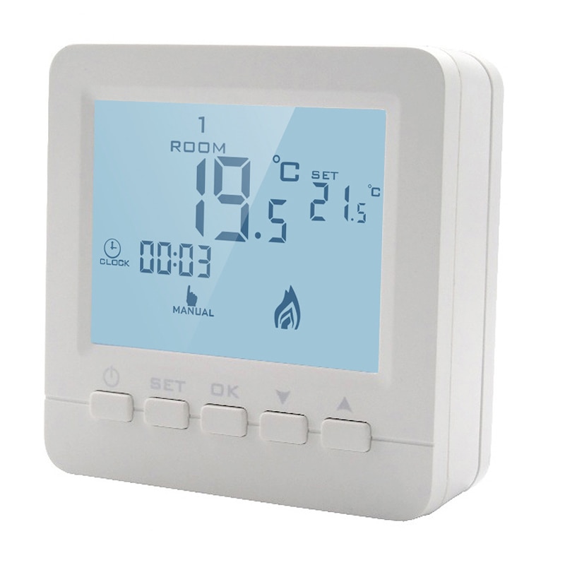 Battery Powered Room thermostat gas boiler termostat underfloor heating thermostats heating controller central heating