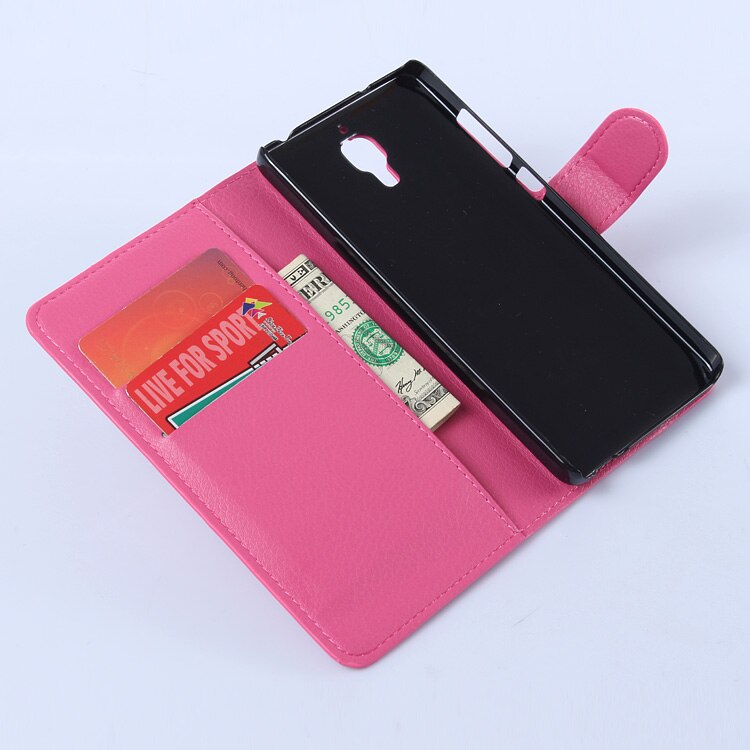 Cyboris-funda de piel sintética con tapa para XiaoMI Mi4 M4, funda con ranura para tarjetas, moderna: rose pink