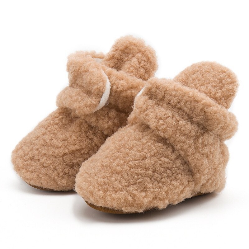 -né enfant en bas âge corail polaire bottes hiver premiers marcheurs bébé filles garçons chaussures semelle souple fourrure neige chaussons pour 0-18M: K / 13-18M