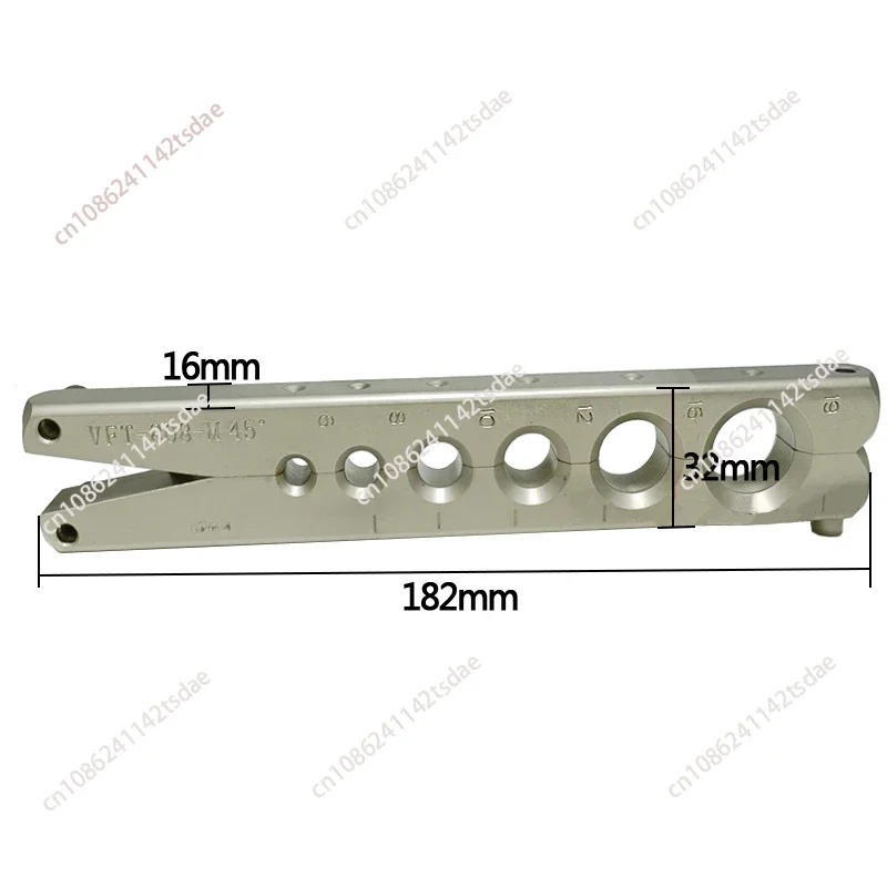 Copper tube expander eccentric tube expansion flaring tool kit with cutter for air conditioner manual HVAC tool kit VFT-808-MIS: Silver