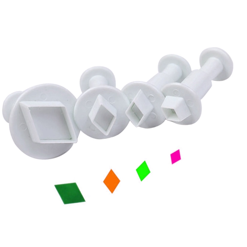 Oval diamant triangel hexagon form fondant tårta dekorera gummipasta bakverk socker hantverk fräsform verktyg