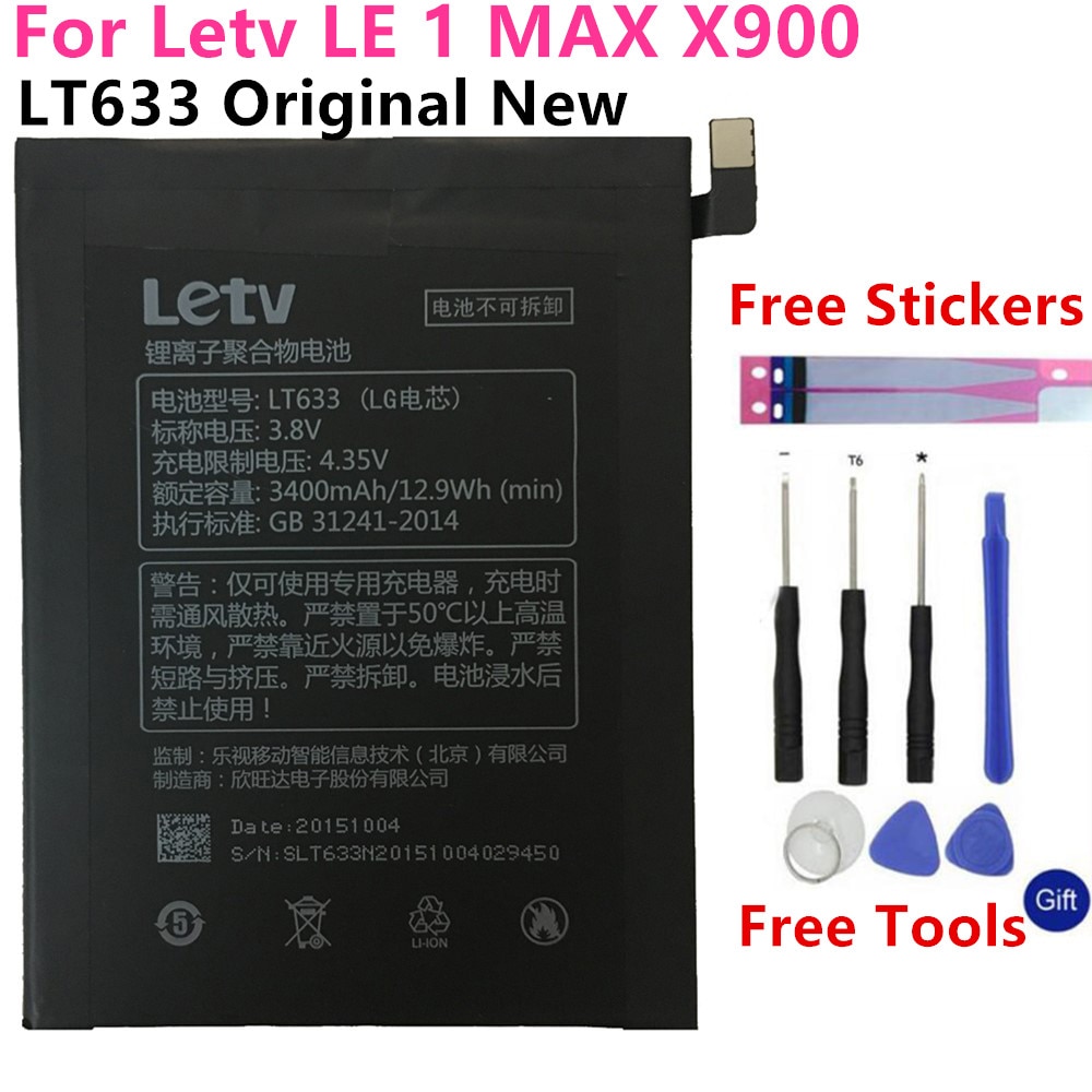 Nuovo originale di 3400mAh LT633 Batteria per Letv Le 1 Max X900 Le One Max X900 Batteria + strumenti Gratuiti