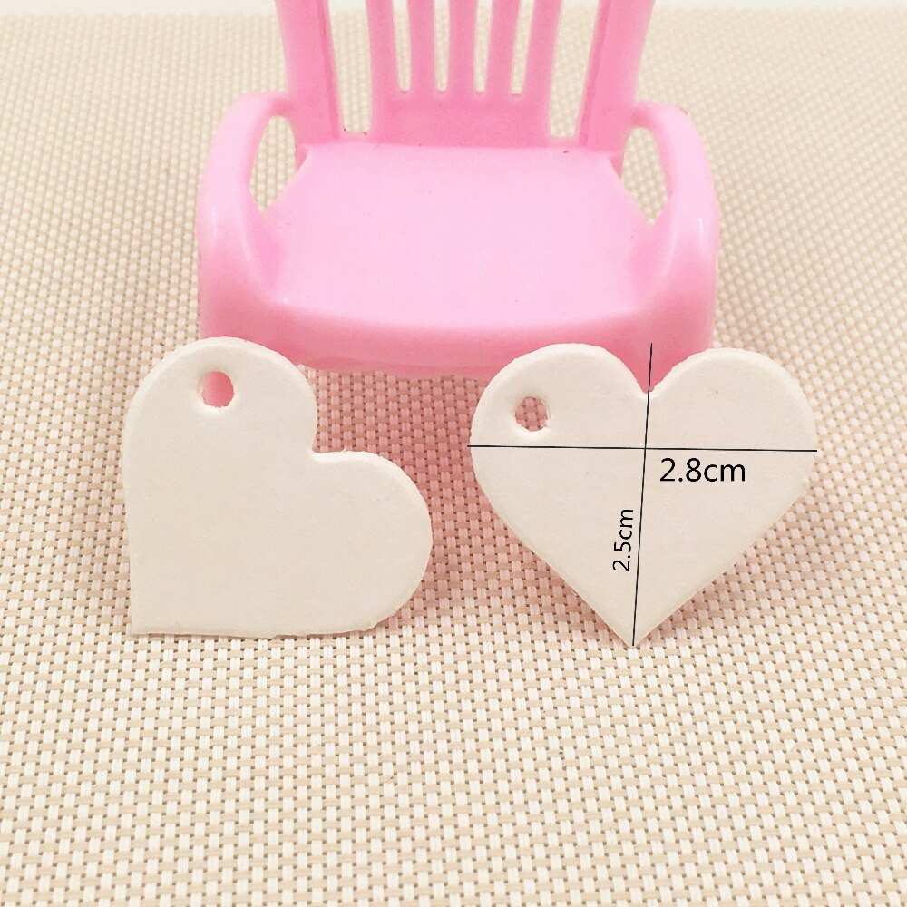 50 stks Kraftpapier Mooie Hart Tags DIY Handgemaakte Prijs Verpakking Labels/Wedding Party Favor Opmerking Tag voor cosmetica