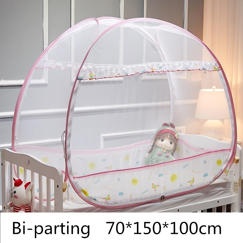 Draagbare Babybedje Klamboe Kinderbedje Anti-Mosquito Tent Mongoolse Yurts Kinderen Klamboe Vouwen Camping: YGfen 70x150x100cm