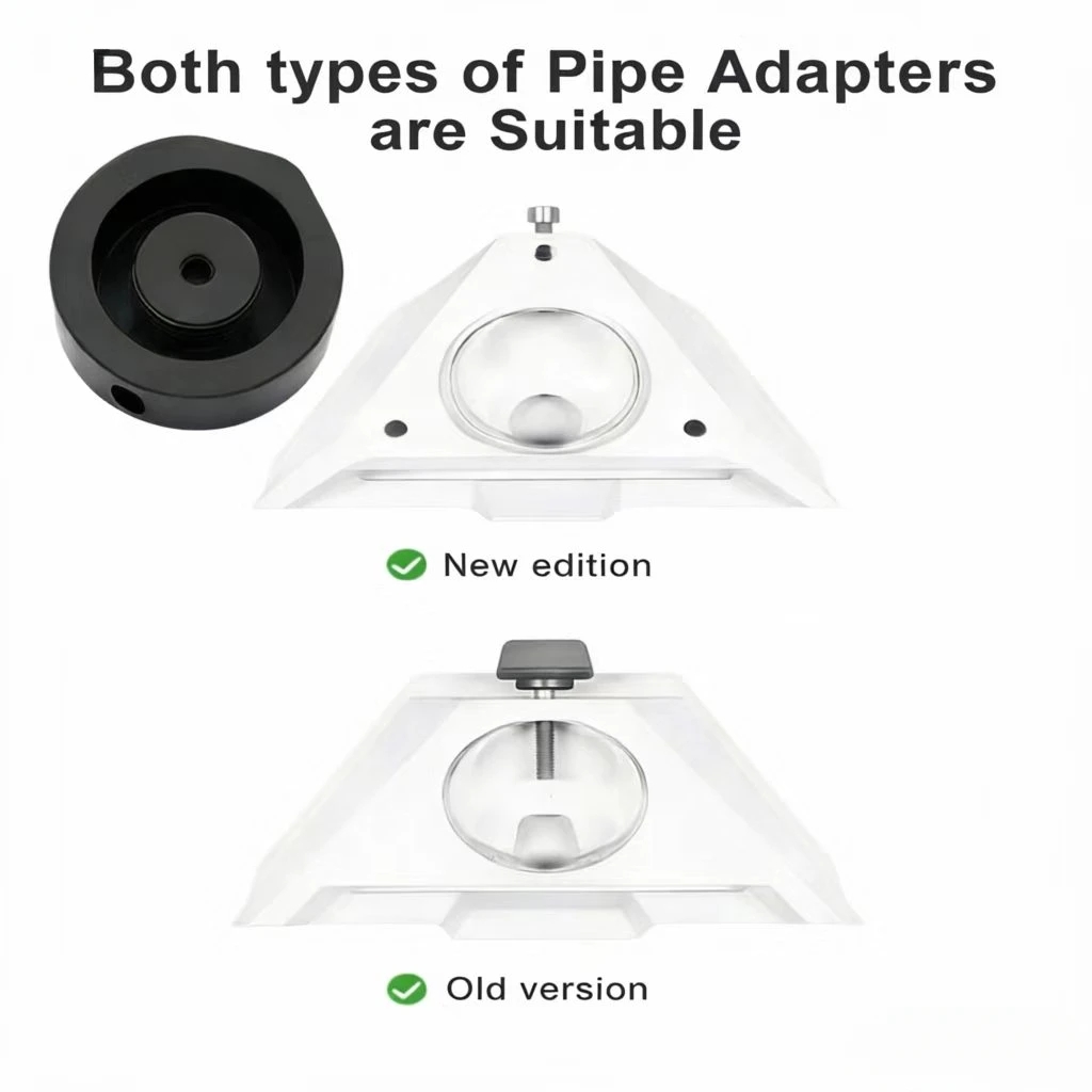 Suporte adaptador de alumínio com rosca 1/4 para tripé, adequado para Starlink Mini, e suporte adaptador de alumínio com rosca 3/8.