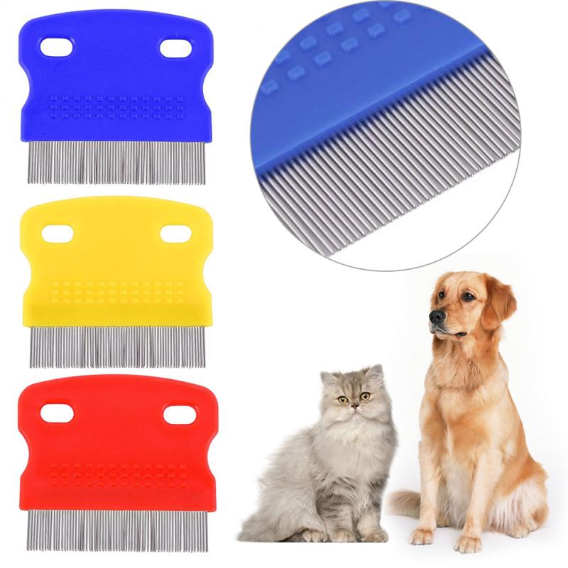 Cat Dog Hair Fleas Terminator Comb Anti Pest Removal Kill Lice Cleaner Grooming Tools Pet Lice Brush Stainless Steel Pet Comb