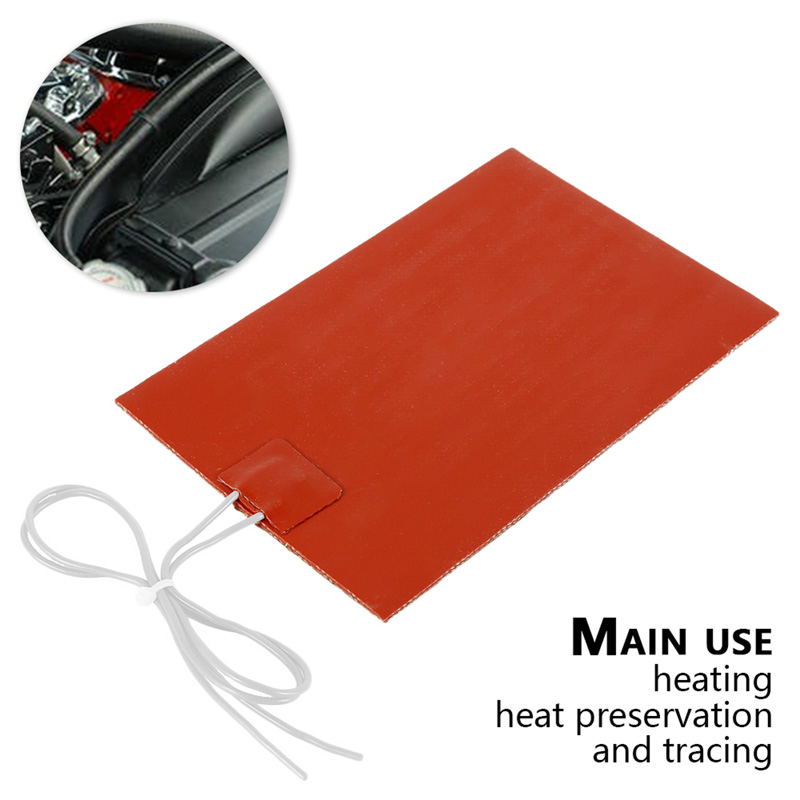 Silicone Heater Pad for Car Fuel Engine, Oil Tank Tool, Heating Mat, Warming Accessories, Heated Bed Plate, 5V, 12V, 24V, 220V