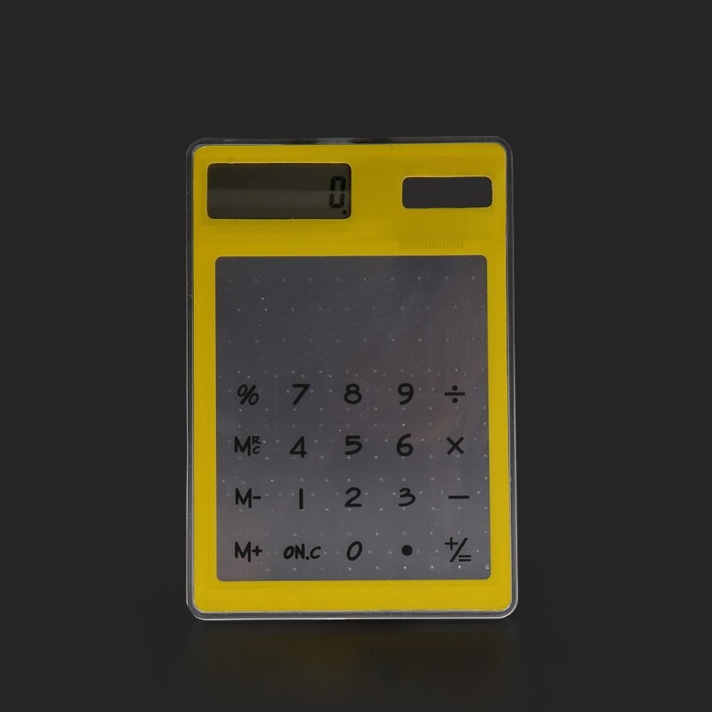 Slim LCD 8-Digit Display Clear Touch Screen Solar Calculator For School Office