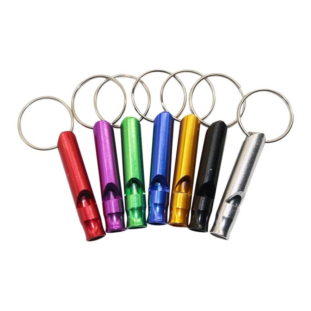 7 Pcs Aluminium Duif Training Fluitje Fluit Draagbare Sleutelhanger Verstelbare Fluitje Alarm Kat Hond Training Fluitje