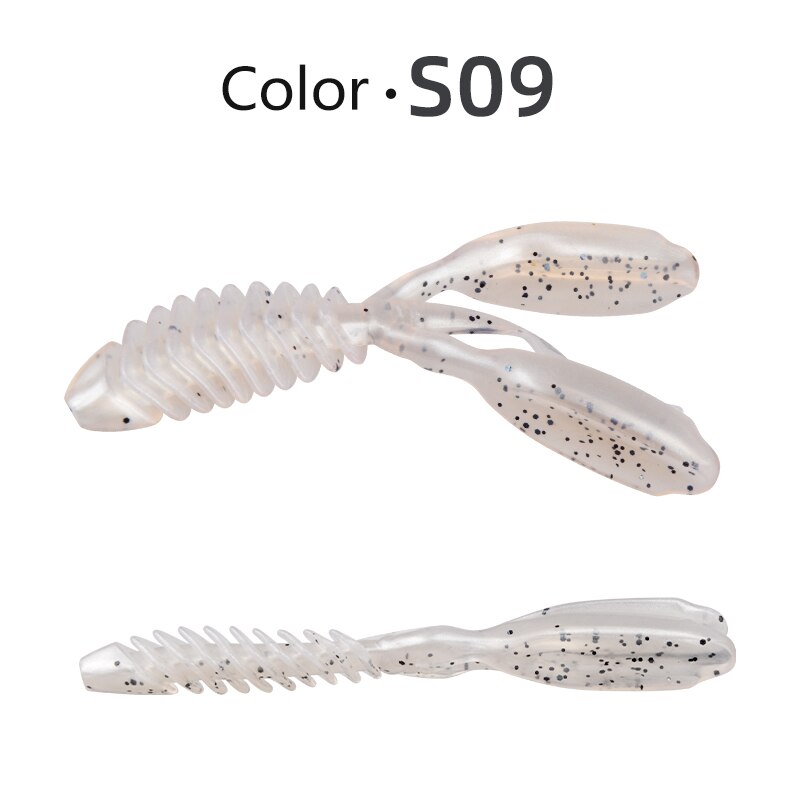 Meredith Dolivecraw Ii Soft Lokt 74Mm 95Mm Jigging Lokt Siliconen Worm Zachte Vissen Aas Garnalen Bass Karper Kunstmatige visgerei: S09 / 95mm 10pcs