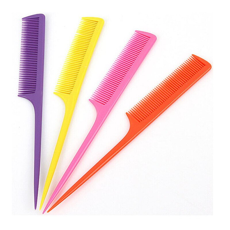 1 pieza de Peine de corte para bebé, peines de plástico duro, punta afilada, colores surtidos