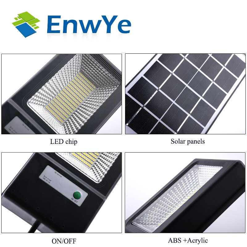 EnwYe 50W LED Solar Panel Light Human Body Induction Community Street Light Park Street Light