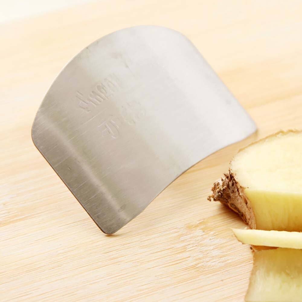 50# Stainless Steel Kitchen Tool Hand Finger Protector Knife Cut Slice Safe Guard Protect Finger Safe Cutting Slice Tools