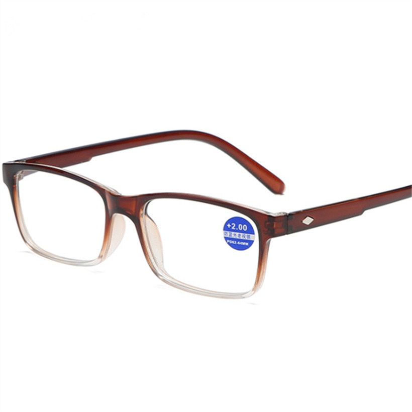 XeroX Anti-blau licht Lesebrille Frauen Männer Rechteck Brillen Anti-müdigkeit rezept Hyperopie Brille + 1,5