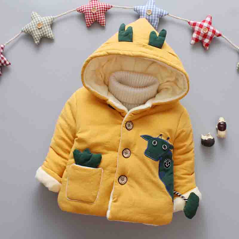 BibiCola hiver infantile bébé garçons manteaux vestes dessin animé -né garçon épais coton veste adapté pour bébé 0-2Y