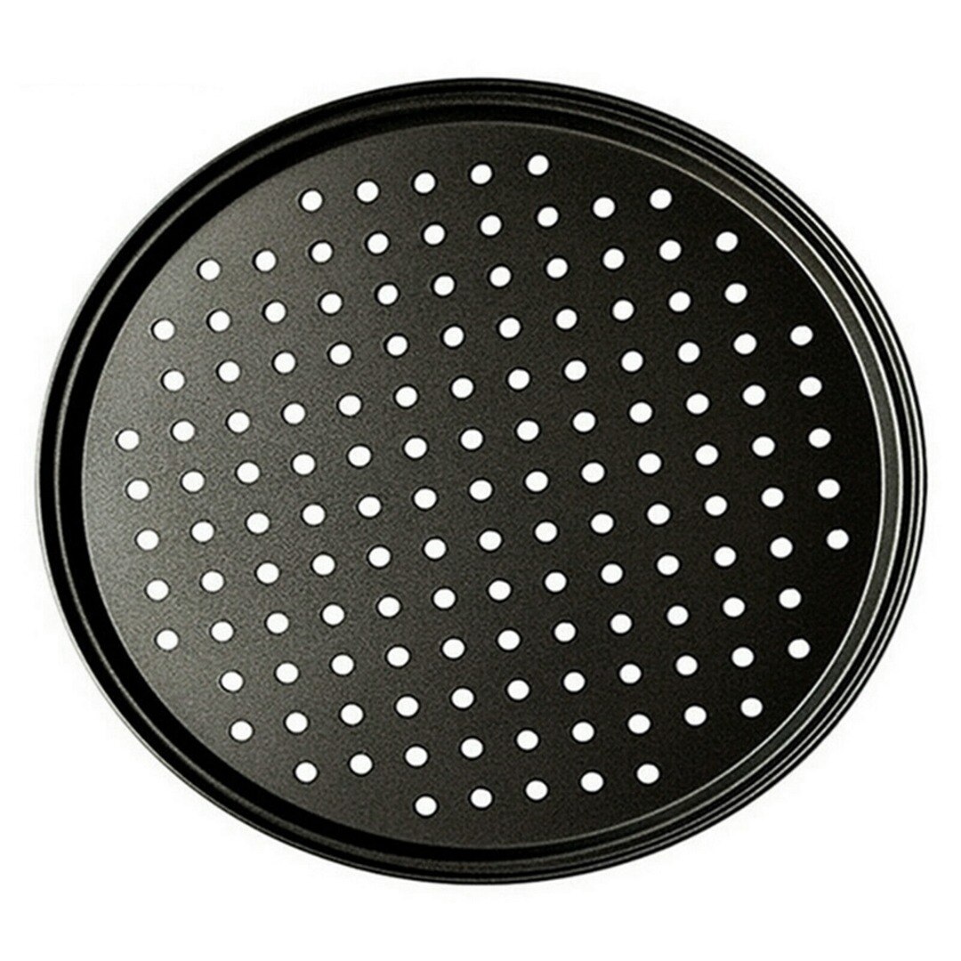 1 Pc Non-stick Pizza Pan Ronde Vorm Schotel Scherper Lade Oven Bakken Met Gaten 24.5 ~ 32Cm bakken Bakvormen Keuken Gereedschap Thuis: 32cm