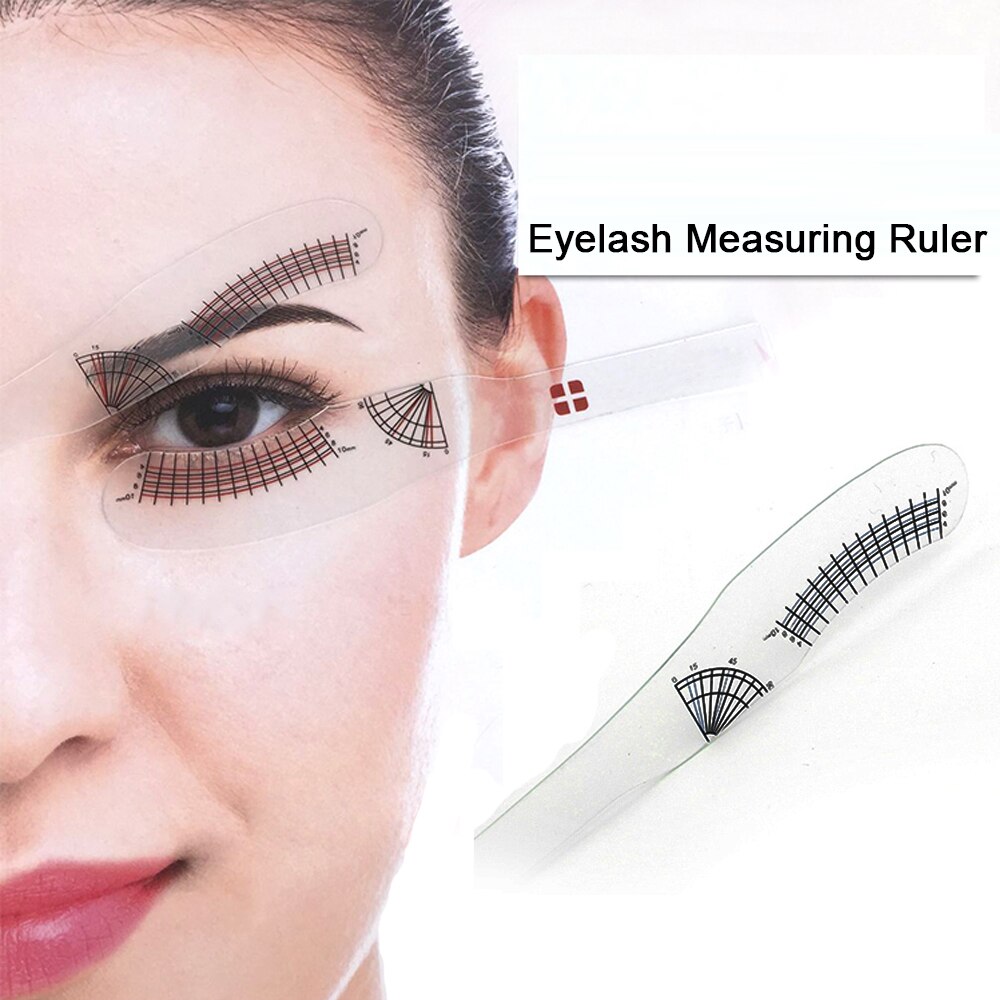 1 stk eyelash extension styling lineal måle lineal øjenvipper curling øjenvipper symmetrisk positionering øjenbryn skønhedsværktøjer