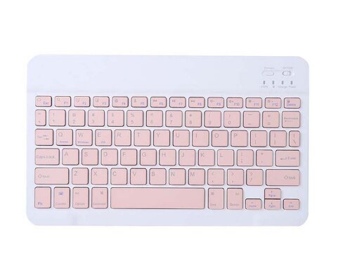 Clavier et souris Bluetooth colorés, pour tablette Samsung Android, iPad 9.7 10.5: keyboard pink