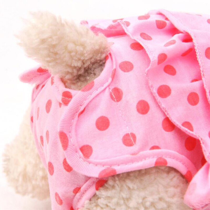Kæledyrshund fysiologiske bukser bamse polka dot strop nederdel menstruationsbukser tæve hygiejniske sikkerhedstrusser kæledyrsartikler