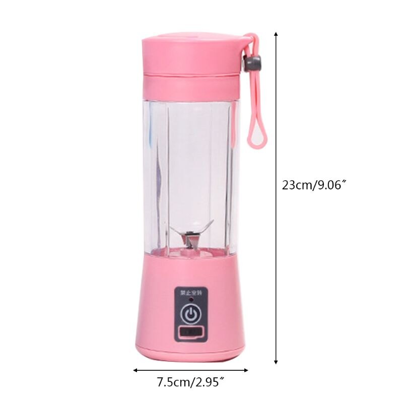 Batidora batidora portátil de 4/6 cuchillas para batidos de leche de zumos de frutas con recargable por USB