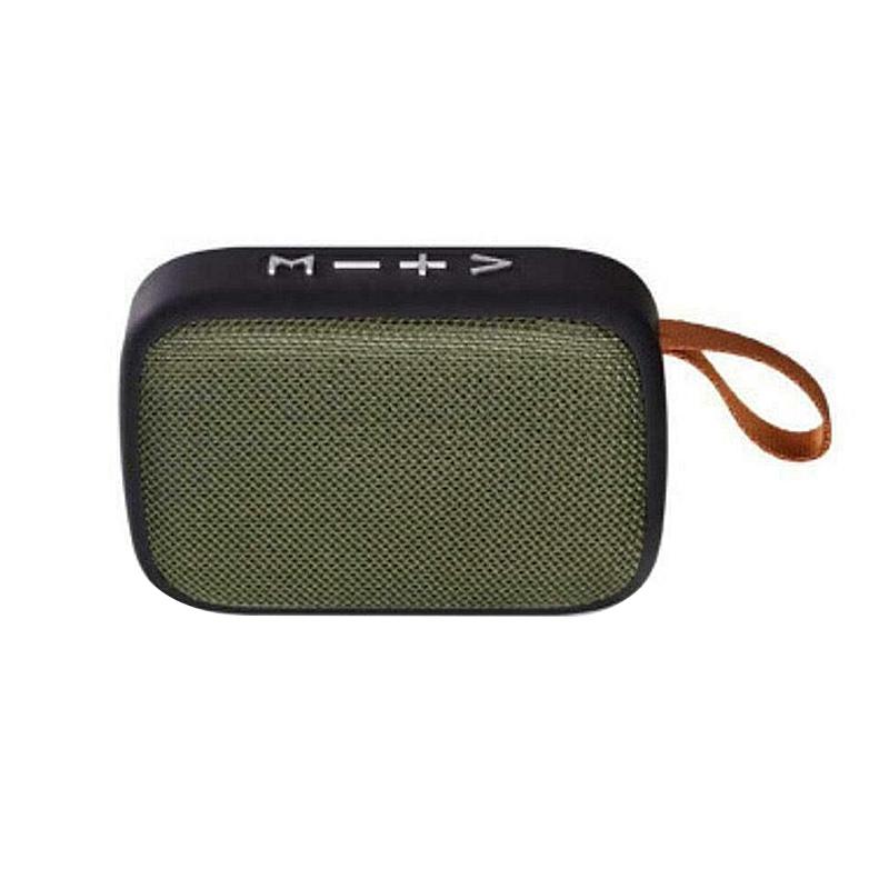 HIFI Wireless Bluetooth Speaker Portable Stereo Column Fabric Subwoofer Speaker: green