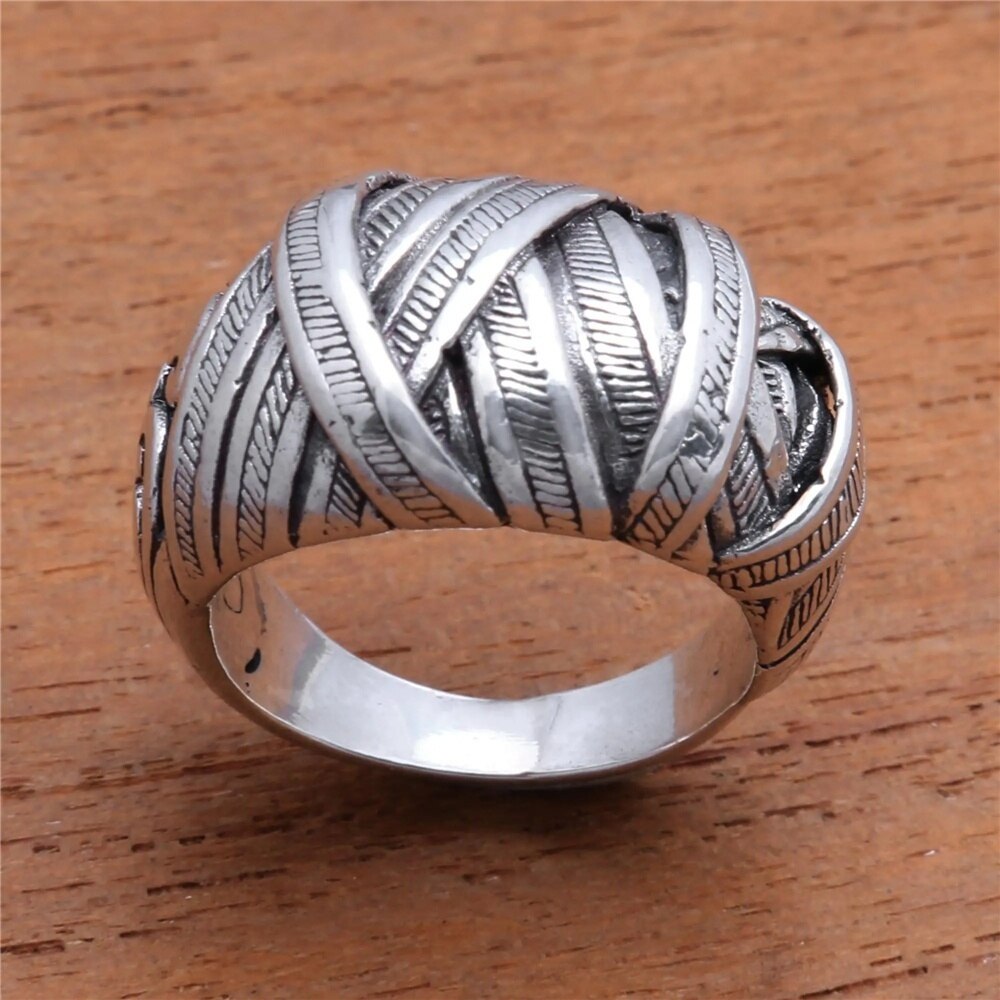 FDLK Silber Farbe Multi Schicht Pflanzen Reben Kreuz Jahrgang Ring Dame Persönlichkeit Hochzeit Ring Engagement Schmuck