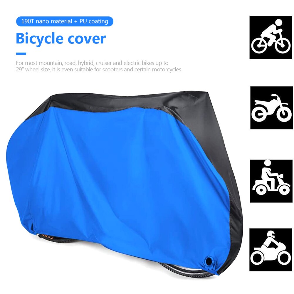 Motorrad-Abdeckung Wasserdicht, UV- & Staubgeschützt – Größe L (ca. 220x95x110 Cm), Aus 180T Polyester, Mit Spanngurt