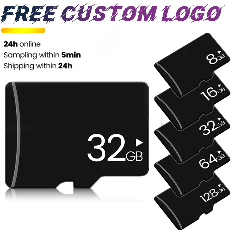 Darmowa karta pamięci mini sd z logo, oryginalna, klasa 128gb , 10 tf 32gb 64gb, 16gb, 8gb, szybka, do telefonu, tabletu, karty flash