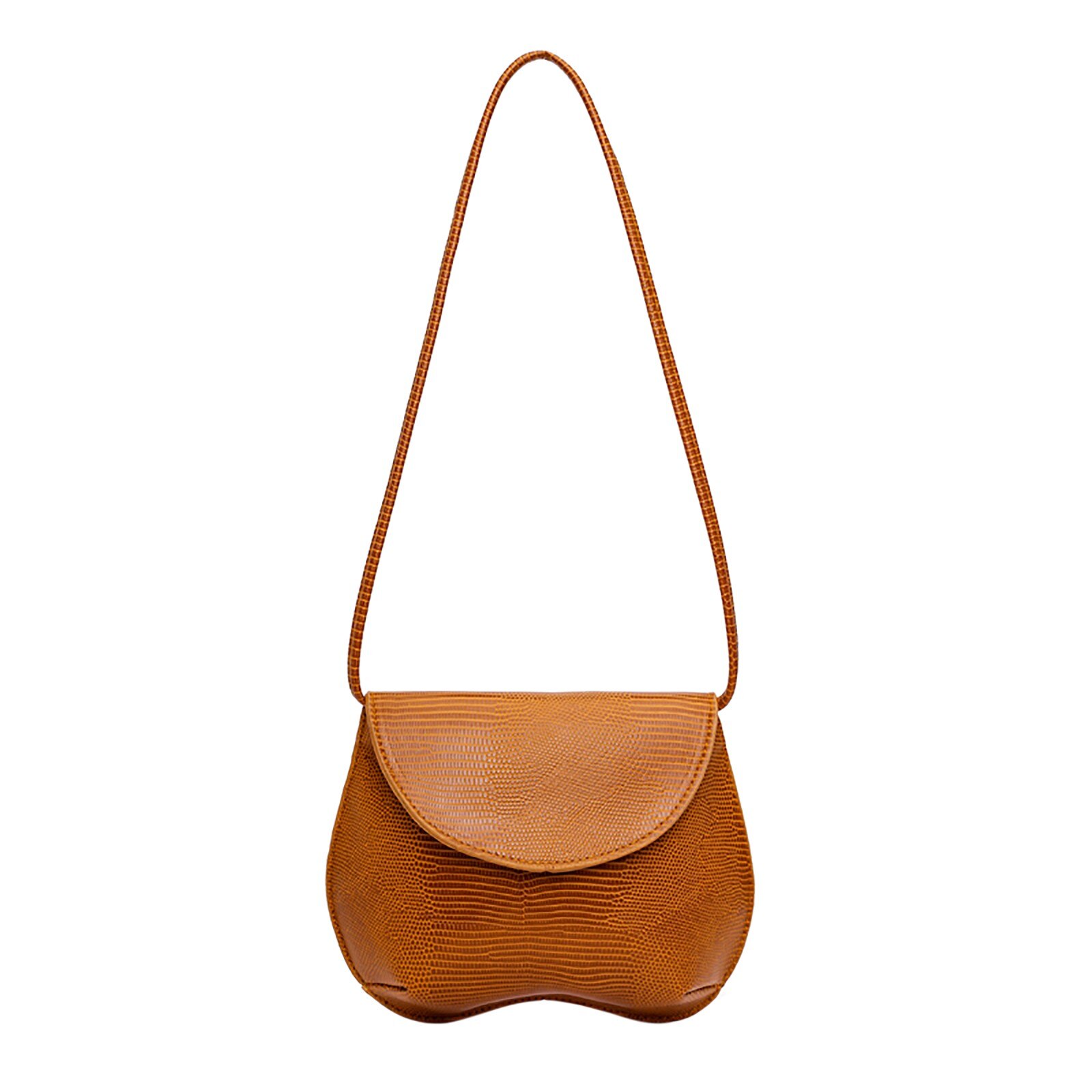 Bolso de mano de un solo hombro para mujer, bandolera que combina con todo, cartera,: Marrón