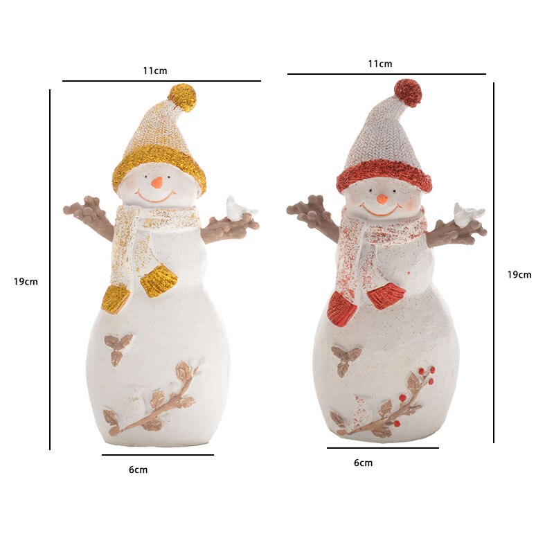10 x 7 x 30mm god jul syntetisk harpiks jul vinter snemand julemanden elg snemand år dekoration børn