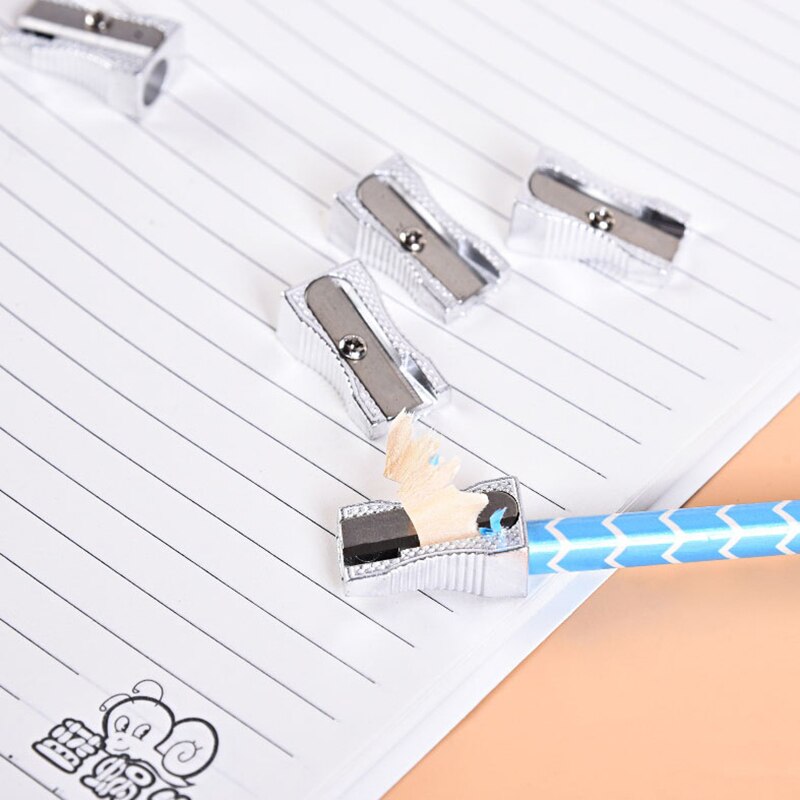 Sacapuntas de aleación de aluminio para oficina escolar, sacapuntas de un solo orificio, papelería, portátil, volver a la escuela