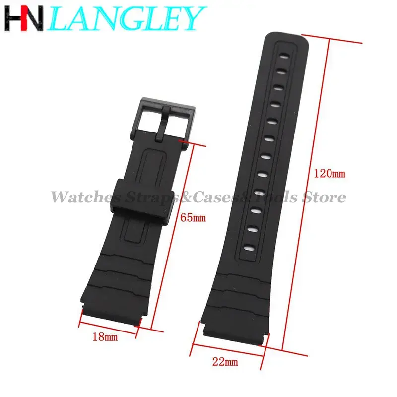Correa de goma para reloj Casio W800H Band 12 14 16 18 20mm 22mm accesorios de correa de silicona para buceo deportivo F91W F84 F105/108/A158