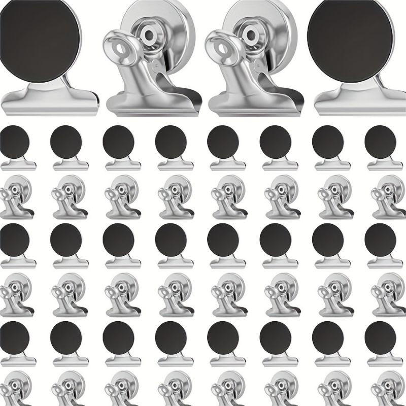 Imanes de nevera Imanes de refrigerador Clips magnéticos Lista detallada de alta resistencia Exhibición de sujetadores de papel en el hogar, la oficina y la enseñanza: Rojo