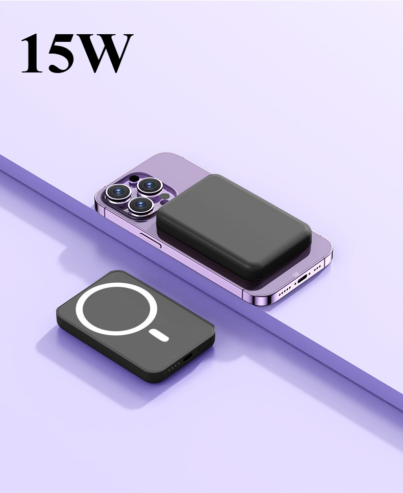 Banco de carga magnético Magsafe, Banco de energía inalámbrico portátil, carga rápida de 15W, batería externa de 10000mAh para la serie iPhone: green / 20000mah