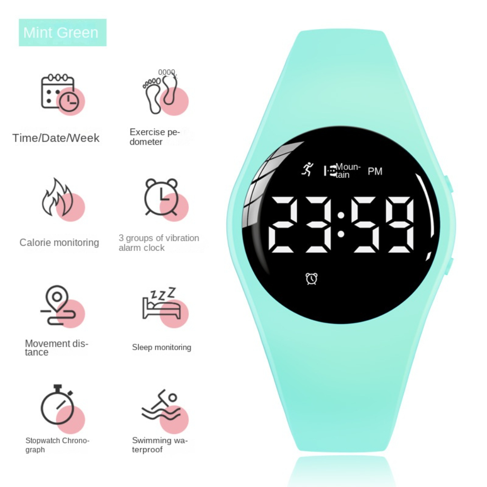 Wasserdichte Kinder uhren digitale Sport uhr für Mädchen Jungen Fitness-Tracker mit Wecker Stoppuhr für Jugendliche im Alter von 5-12 Jahren: Türkis