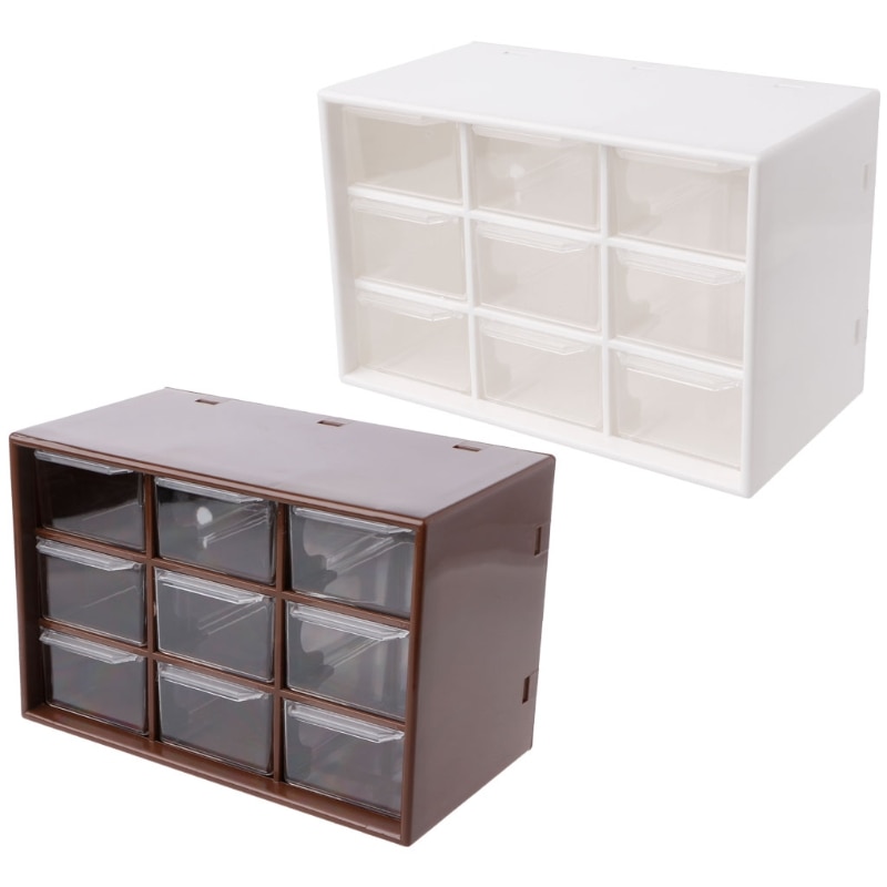 9 Lade Kunststof Opbergkast Desktop Make Bin Box Sieraden Organizer Voor Diy Hobbyist Kleine Decoratie