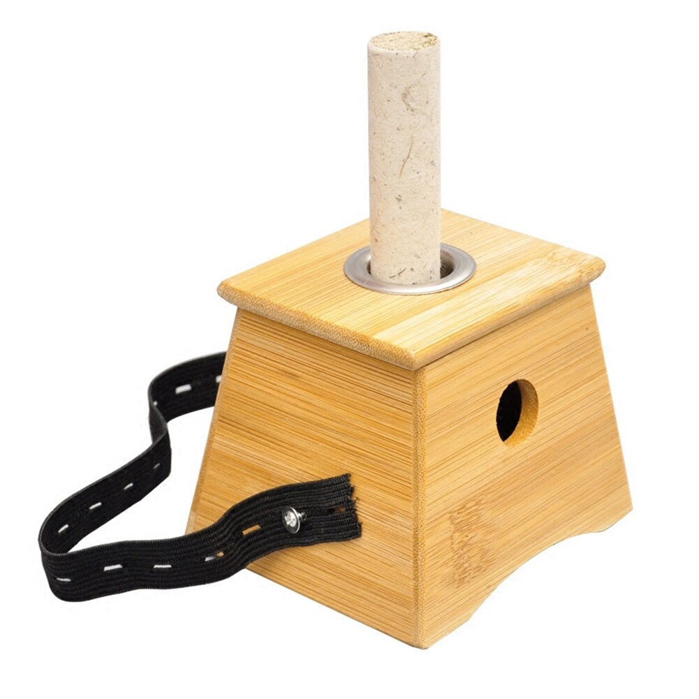 Moxibustion Bamboo Wood Box Roll Stick Holder Case Acupoint Massage Device Tool SN: Single hole