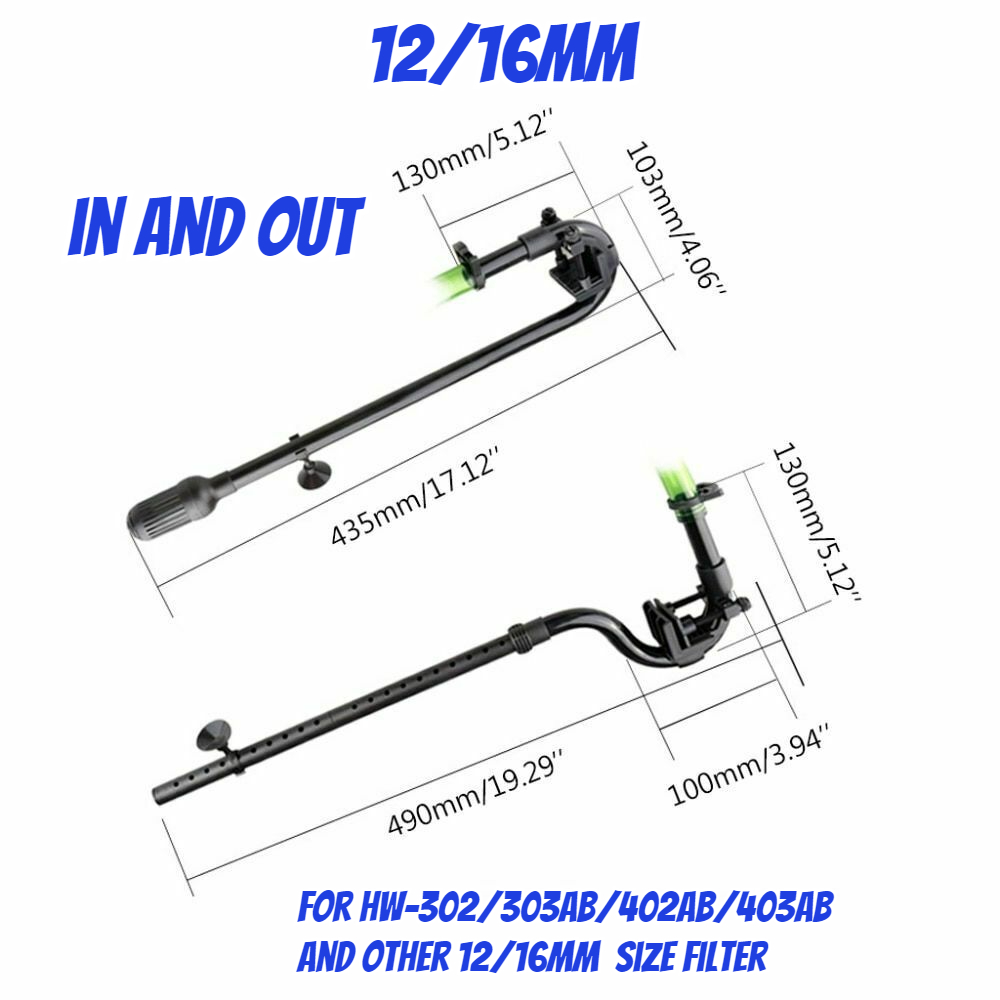Aquarium Water Inlaat Uitlaat Buis Aquarium Water Instroom Uitstroom Buisleidingen Sunsun HW3 HW4 Externe Filter: 1216mm inout