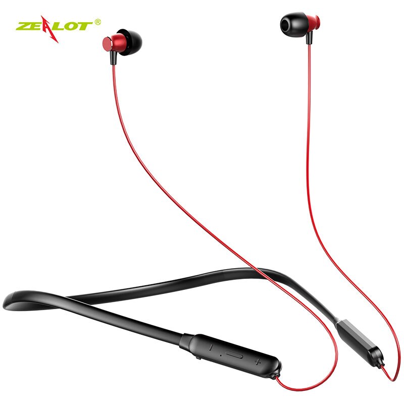 Ijveraar H15 Sport Bluetooth nekband Koptelefoon draadloze Stereo IPX5 Transpiratie bluetooth Headset voor Telefoons aptx Hoofdtelefoon: Black Red